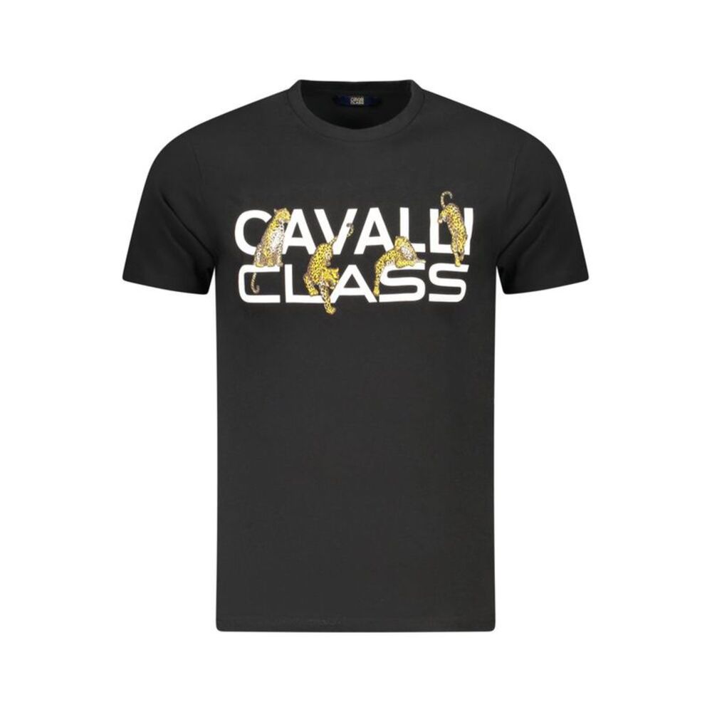 Cavalli Class Black Cotton Men's Men's T-Shirt